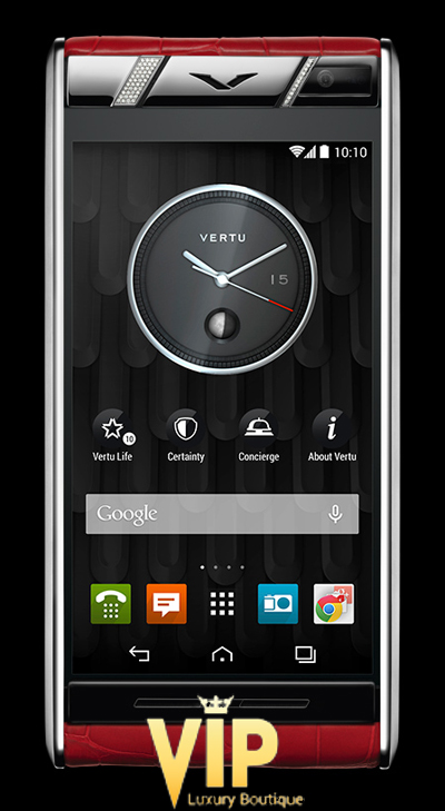 Vertu Aster Diamonds Red Alligator смартфон с бриллиантами